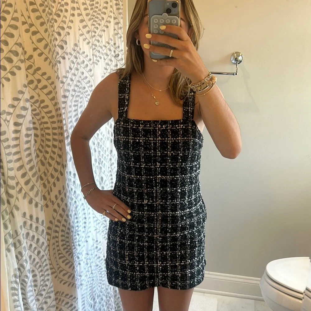 Black and White Abercrombie and Fitch Tweed Dress - Picture 1 of 5